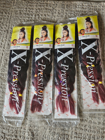 Lagos pre-stretched X-pressions for Braiding