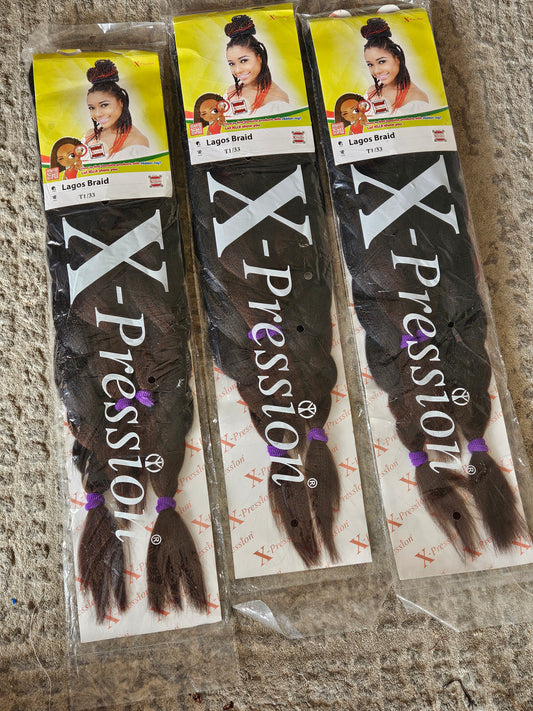 Lagos pre-stretched X-pressions for Braiding